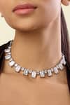 Shop_Isharya_Silver Plated Colette Collar Choker _Online_at_Aza_Fashions