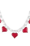 Isharya_Red Delphine Collar Choker _Online_at_Aza_Fashions