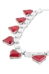 Shop_Isharya_Red Delphine Collar Choker _Online_at_Aza_Fashions
