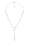 Shop_Isharya_Silver Plated Marlene Y Shaped Necklace _at_Aza_Fashions