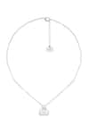 Shop_Isharya_Silver Plated Glint Haus Pendant Necklace _at_Aza_Fashions