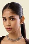 Buy_Isharya_Silver Plated Margot Charm Embellished Choker _at_Aza_Fashions
