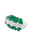 Isharya_Green Gemstones, Crystals Hedy Embellished Ring _Online_at_Aza_Fashions