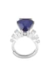Isharya_Blue Gemstones, Crystals Roxanne Sapphire Ring _Online_at_Aza_Fashions