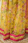 Shop_Fairies Forever_Pink Silk, Organza Mirrors, Beads, Foil Printing, Gota Patti Printed Lehenga Set _Online_at_Aza_Fashions