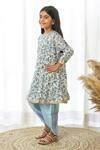 Buy_Fairies Forever_Off White Cotton Foil Printing, Gota Patti Floral Kurta And Pant Set _Online_at_Aza_Fashions