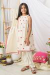 Buy_Fairies Forever_Cream Cotton Lace Printed Kurta Set _at_Aza_Fashions