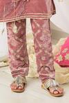 Shop_Fairies Forever_Pink Velvet Embroidery, Zari, Sequins Kurta Pant Set _Online_at_Aza_Fashions