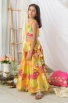 Fairies Forever_Yellow Silk Tassels Printed Lehenga And Blouse Set _Online_at_Aza_Fashions