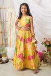 Buy_Fairies Forever_Yellow Silk Tassels Printed Lehenga And Blouse Set _at_Aza_Fashions