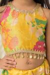Buy_Fairies Forever_Yellow Silk Tassels Printed Lehenga And Blouse Set _Online_at_Aza_Fashions