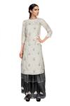 Buy_Soup By Sougat Paul_Black Off-white Kurta And Skirt _at_Aza_Fashions