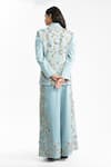 Shop_AK-OK_Blue Denim Sequins, Stones Embroidered Trouser _at_Aza_Fashions