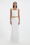 Shop_Deme By Gabriella_White Frances Ruched Skirt _Online_at_Aza_Fashions