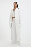 Buy_Deme By Gabriella_White Frances Trench Coat  _Online_at_Aza_Fashions