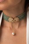 Joules By Radhika_Green Mint Pearl Necklace _Online_at_Aza_Fashions