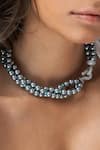 Joules By Radhika_Grey Pearl Necklace _Online_at_Aza_Fashions