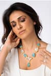 Buy_Joules By Radhika_Gold Plated Raw Stone Statement Necklace _at_Aza_Fashions