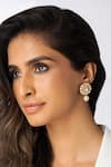 Buy_Joules By Radhika_Gold Plated Stones, Pearls Studded Drop Earrings _at_Aza_Fashions
