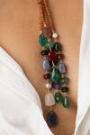 Joules By Radhika_Multi Color Beaded Lariat Necklace _Online_at_Aza_Fashions