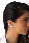 Buy_Joules By Radhika_Silver Plated Stones Floral Earrings _at_Aza_Fashions