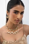 Buy_Joules By Radhika_Gold Plated Stones, Pearls Artisan Heritage Necklace Set _at_Aza_Fashions