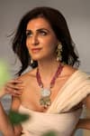 Buy_Joules By Radhika_Multi Color Beads, Pearls, Stones Timeless Signature Beaded Necklace Set _at_Aza_Fashions