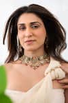 Buy_Joules By Radhika_Gold Plated Beads, Pearls, Stones And Studded Necklace Set _at_Aza_Fashions