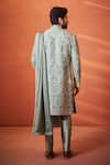 Shop Millionaire Green Silk Pearls, Embroidery Resham And Work Sherwani Set at Aza Fashions Shop_Millionaire_Green Silk Pearls, Embroidery Resham And Work Sherwani Set _at_Aza_Fashions