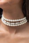 Joules By Radhika_White Multi-strand Pearl Necklace _Online_at_Aza_Fashions