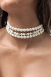 Shop_Joules By Radhika_White Multi-strand Pearl Necklace _at_Aza_Fashions
