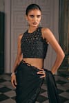 Buy Studio22 By Pulkita Arora Bajaj Black Chiffon Cut Work, Embroidery, Tassels Skynoir Cutwork Saree And Hand Blouse Online at Aza Fashions Buy_Studio22 By Pulkita Arora Bajaj_Black Chiffon Cut Work, Embroidery, Tassels Skynoir Cutwork Saree And Hand Blouse _Online_at_Aza_Fashions