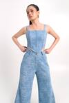 Shop_Verano By Tanya_Blue Denim Square Neck Aspen Corset _Online_at_Aza_Fashions