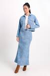 Verano By Tanya_Blue Denim Aspen Skirt _Online_at_Aza_Fashions
