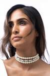 Buy_Joules By Radhika_White Multi-strand Pearl Necklace _at_Aza_Fashions
