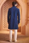 Shop Millionaire Blue Embroidery Thread Work Sherwani Set at Aza Fashions Shop_Millionaire_Blue Embroidery Thread Work Sherwani Set _at_Aza_Fashions