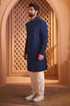 Buy Millionaire Blue Embroidery Thread Work Sherwani Set Online at Aza Fashions Buy_Millionaire_Blue Embroidery Thread Work Sherwani Set _Online_at_Aza_Fashions