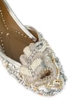5elements_Silver Ridhika Beadwork Juttis _at_Aza_Fashions