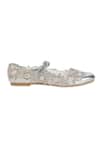 5elements_Silver Aarvi Embroidered Mary Jane Juttis _Online_at_Aza_Fashions