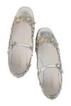 Shop_5elements_Silver Aarvi Embroidered Mary Jane Juttis _Online_at_Aza_Fashions