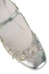 Buy_5elements_Silver Aarvi Embroidered Mary Jane Juttis 