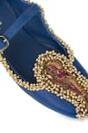 Shop 5elements Cobalt Lavika Beadwork Juttis Online at Aza Fashions Shop_5elements_Cobalt Lavika Beadwork Juttis _Online_at_Aza_Fashions