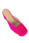 Buy_5elements_Pink Embroidery Amira Lotus Mule Heels _Online_at_Aza_Fashions