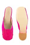 Shop_5elements_Pink Embroidery Amira Lotus Mule Heels _at_Aza_Fashions