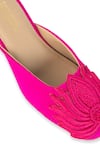 Buy_5elements_Pink Embroidery Amira Lotus Mule Heels 