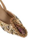 Buy_5elements_Gold Beads, Sequins, Metallic Thread Tavira Embellished Beadwork Heels 