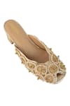 Buy_5elements_Gold Embroidery, Beads, Pearls Anvaya Floral Heels _Online_at_Aza_Fashions