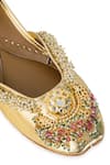 5elements Gold Neysa Embroidered Juttis at Aza Fashions 5elements_Gold Neysa Embroidered Juttis _at_Aza_Fashions