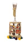 Buy_5elements_Gold Embroidery, Beads, Tassels Kashvi Potli Bag _Online_at_Aza_Fashions