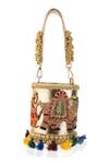 Shop_5elements_Gold Embroidery, Beads, Tassels Kashvi Potli Bag _Online_at_Aza_Fashions